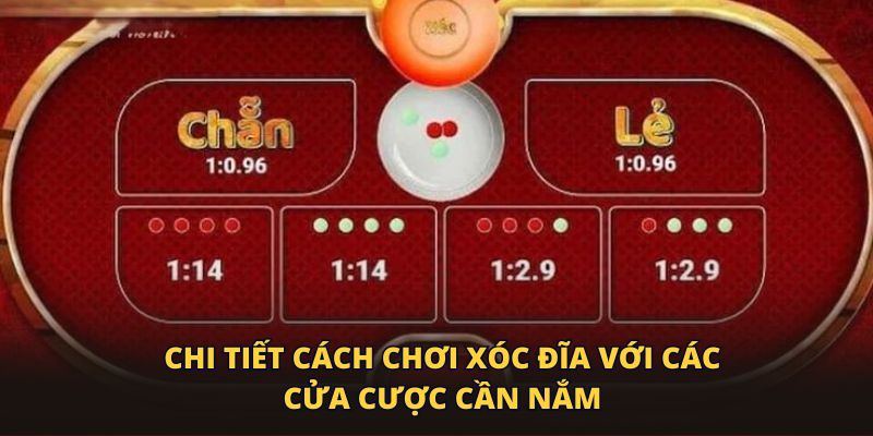 Chi tiết cách chơi xóc đĩa với các cửa cược cần nắm